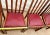Wood Antique Craftsman Chairs Set of Four, Spindle Back Solid Oak, Maroon Vinyl Seats For Sale - Image 7 of 10