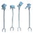 Vintage 925 Sterling Silver Figural Cocktail Picks – Man, Drum, Blanket & House For Sale