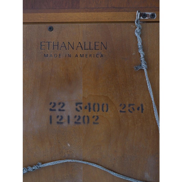 Brown Ethan Allen Mahogany 18th C. Collection Wall Mirror For Sale - Image 8 of 9