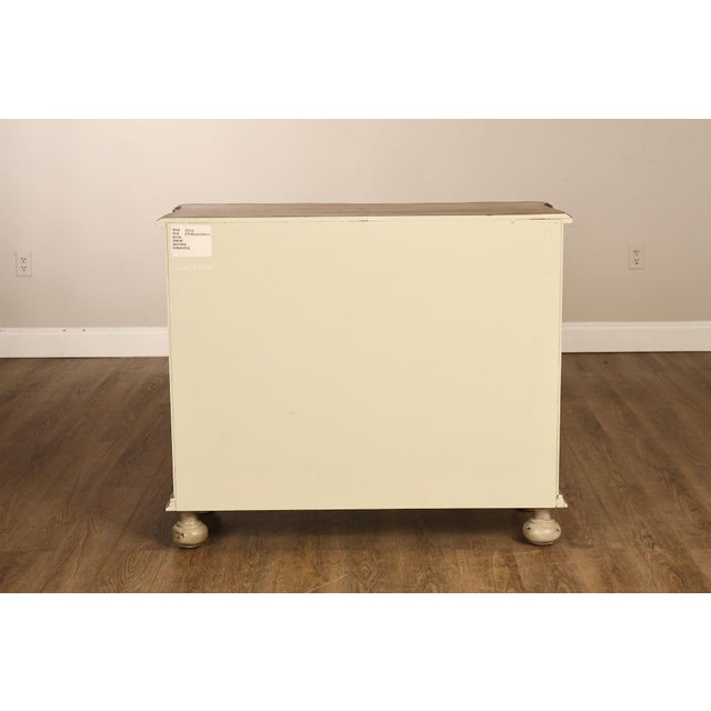 Painted Rustic European Style Three Drawer Chest With Distressed Finish For Sale - Image 16 of 18