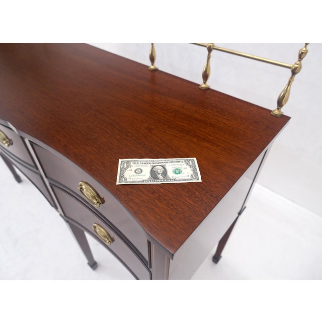 Kindel Furniture Kindel Brass Gallery Top 3 Drawers 1 Door Mahogany Federal Style Sideboard MINT For Sale - Image 4 of 14