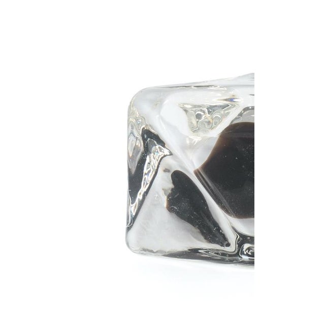 Vintage Glass Triangular Ashtray in Brown Glass, Italy, 1970s For Sale - Image 3 of 5
