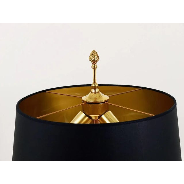 Hollywood Regency Gilt Brass and Glass Pineapple Leaf Table Lamp by Maison Charles, France, 1970s For Sale - Image 10 of 11