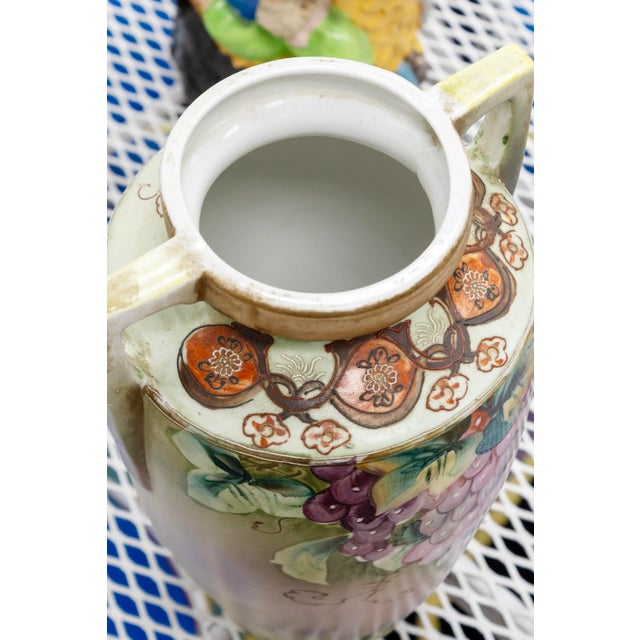 Nippon - Pair of Vases, C. Early 20th Century Stamped Antique Hand Painted For Sale - Image 9 of 12