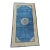 1920s Traditional Blue Ground Medallion Antique Chinese Peking Wool Small Rug For Sale