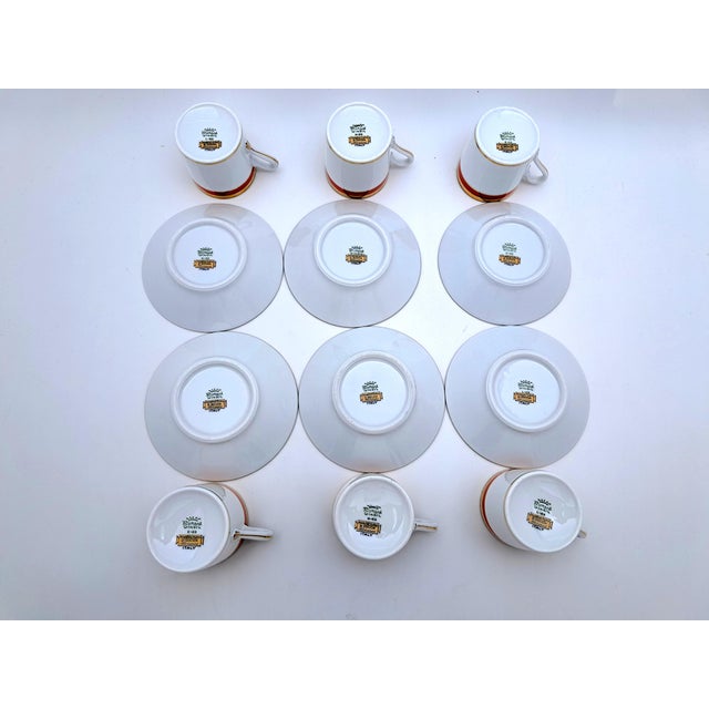 Empire Model Palermo Decor Coffee Cups by Richard Ginori for Doccia Manufactory, 1980s, Set of 6 For Sale - Image 4 of 6