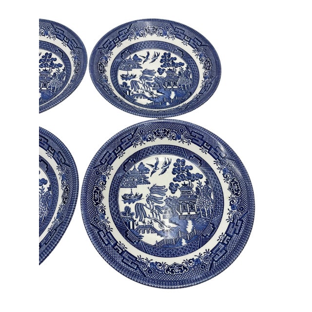 Vintage Blue willow Churchill bowls made in Staffordshire England. The bowls are great for use or decor! A set of 6...