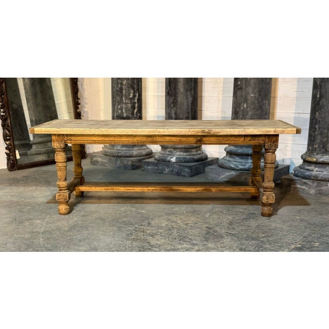 Wood French Oak Farmhouse Dining Table, 1920s For Sale - Image 7 of 18