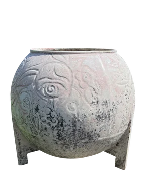 Art Deco Cast Iron Garden Planter from Deville & Cie, 1920s