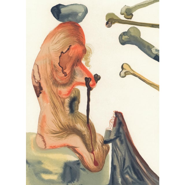 Original engraving from Salvador Dalí’s "The Divine Comedy" published by Editions d’Art Les Heures Claires, Paris, in...
