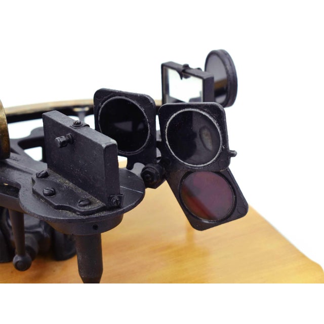 Black Authentic 1944 Leupold & Stevens Instruments Sextant Ship Navigator Wall Decor Usa For Sale - Image 8 of 12