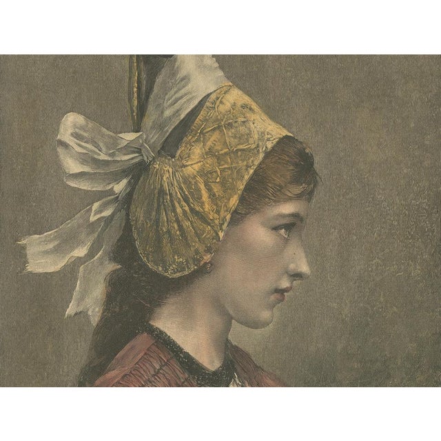 After Eduard Payer, Linzerin Austrian Folk Costume, Print, 1880 For Sale - Image 4 of 10