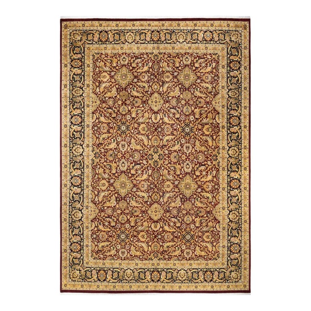 Red Mogul, One-of-a-Kind Hand-Knotted Area Rug in Red, 10' 1" x 13' 9" For Sale - Image 8 of 8