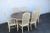 Late 20th Century Lenoir Hollywood Regency Faux Bamboo Two Tone Dining Table and Six Chairs For Sale - Image 5 of 13