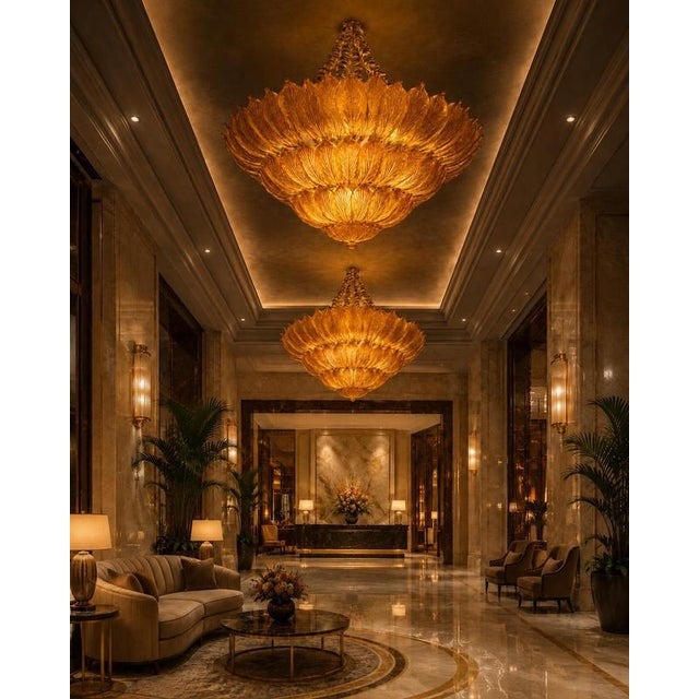 Venetian Murano Ceiling Light, 1990 For Sale - Image 10 of 12