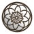 Large Aged Bronze Gothic Rosette Round Wall Mirror For Sale