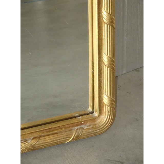 Vintage French Provincial Gold Syroco Style Wall Mantle Mirror For Sale - Image 9 of 16