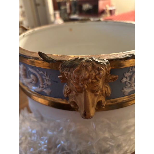Sevres Style Raised Relief Urn Planter For Sale - Image 9 of 12