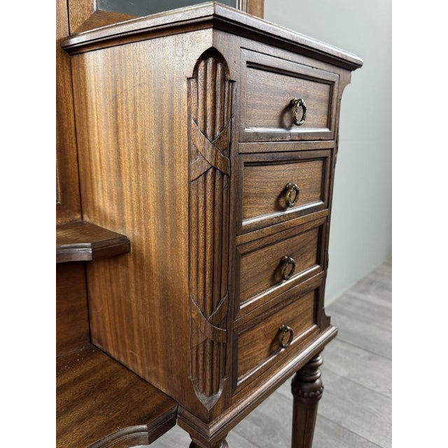 20th Century Louis XVI Dressing Table with Triptych Mirror For Sale - Image 12 of 13