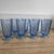 Set Of 8 Vintage Indiana Glass Colony Whitehall Cubist Ice Blue Tumblers 6" MCM modernist. Looks spectacular on your...