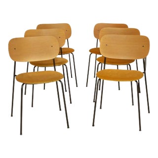 Audo Copenhagen Co Dining Stackable Chair Upholstered Seat (Formerly Menu), Set of 6 For Sale