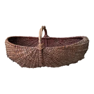 Early 20th Century American Splint Oak Gathering Basket