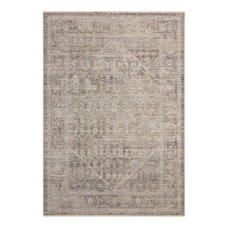Chris Loves Julia x Loloi Ida Slate / Natural 6'-3" x 9'-4" Area Rug For Sale