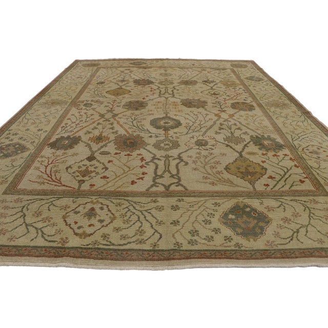 2010s Turkish Oushak Rug - 09'05 X 12'01 For Sale - Image 5 of 9
