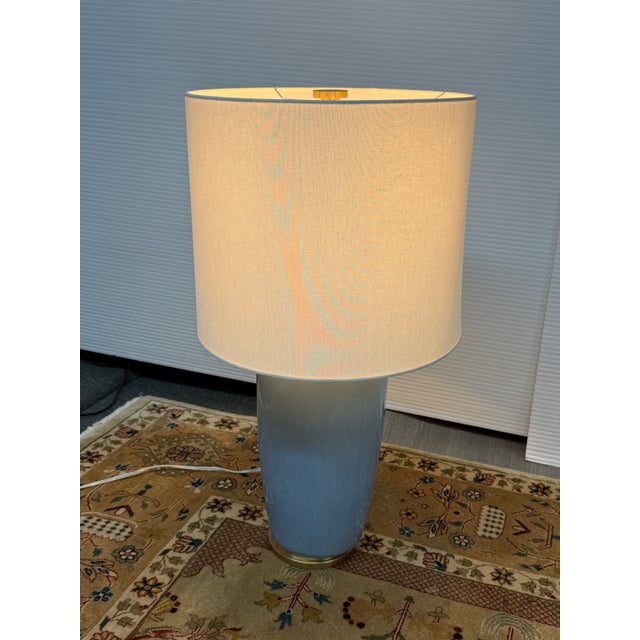 Visual Comfort Barbara Barry for Visual Comfort Chado Table Lamp, Polar Blue For Sale - Image 4 of 12