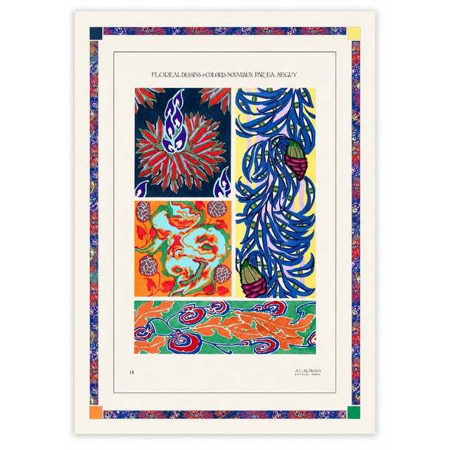 Off-white Atelier Aria Lumae Emile Allain Seguy Art Deco Botanical Cohesive Eight Piece Gallery Board Grid - Set of 8 For Sale - Image 8 of 17