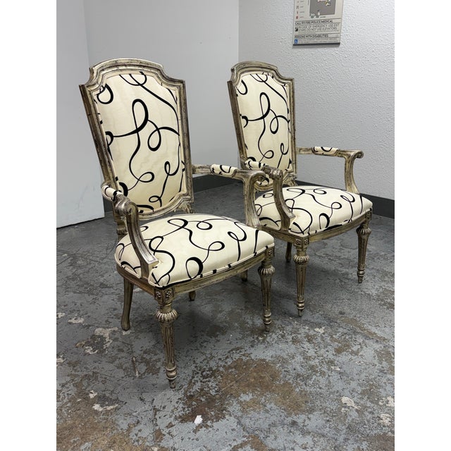Neoclassical French Neoclassical Circa 1930's Armchairs, Pair For Sale - Image 3 of 12