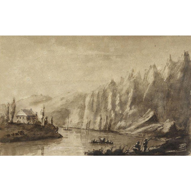 James Hamilton Stanhope, Meuse at Marche-les-Dames, Belgium, 1819, Watercolour For Sale - Image 4 of 4