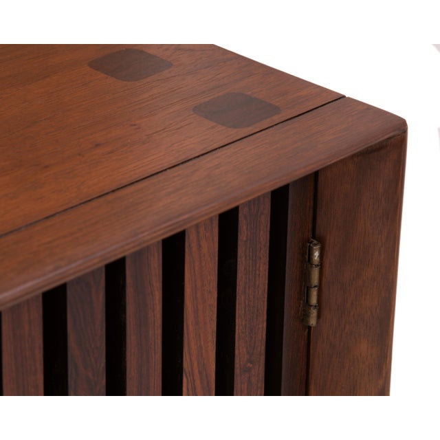 113 Lane "Tower Suite" Credenza Walnut Rosewood Chrome Mid Century 1970s For Sale - Image 15 of 18