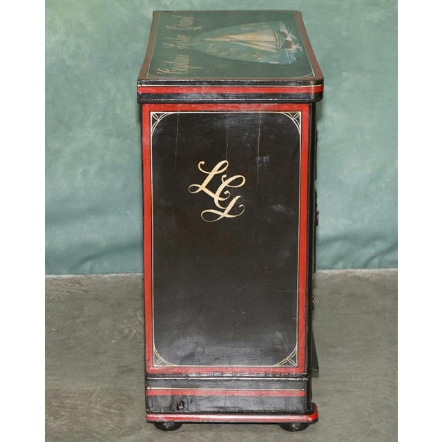 Antique Chest of Drawers with Hand-Painted Nautical Ships, Bristol, United Kingdom, 1892 For Sale - Image 14 of 18
