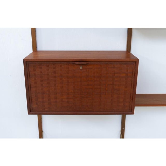 Danish Modern 3-Bay Modular Teak Wall Unit by Poul Cadovius for Cado, 1960s For Sale - Image 13 of 18