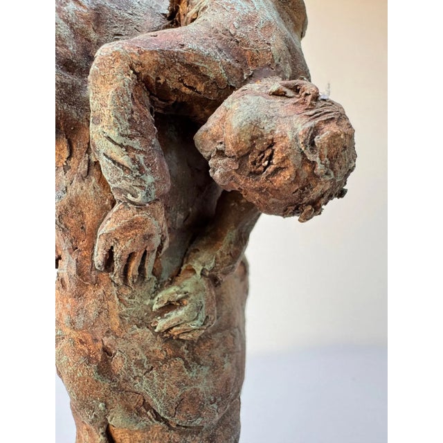 Ceramic Mid 20th Century Kay Henkel Figural Sculpture Signed Ceramic Patinated Expressionist Figure For Sale - Image 7 of 12