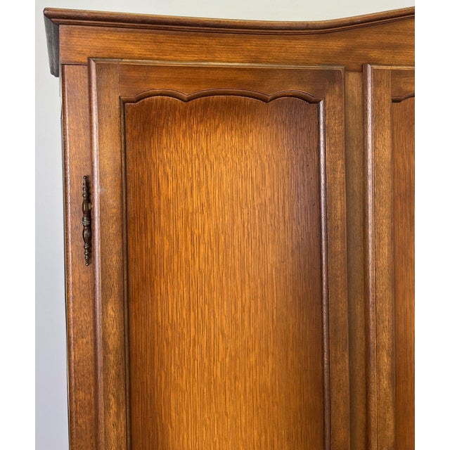 Vintage French Louis Oak Wardrobe For Sale - Image 4 of 11