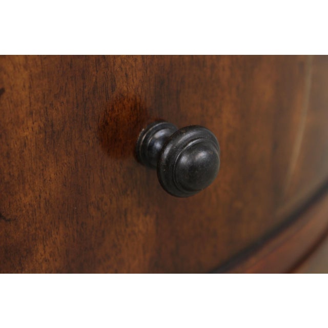 Theodore Alexander 4 Drawer 2 Door Mahogany Demilune Cabinet For Sale - Image 9 of 18
