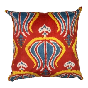 Double Sided Multi Color Turkish Style Ikat Pillow