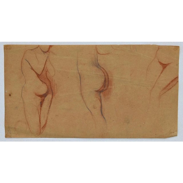 Daniel Gainsbourg, Woman's Figure, Pencil and Pastel, 1916 For Sale - Image 3 of 3