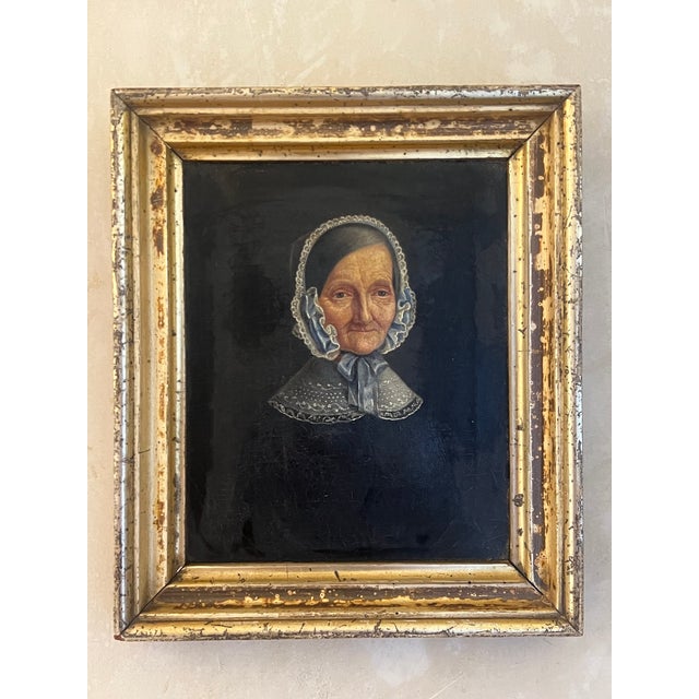 19th Century Oil Portrait Painting, Biedermeier Style, Signed, Denmark For Sale - Image 13 of 13