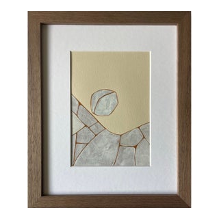 2026 "Terra Di Siena" Contemporary Abstract Painting on Cotton Paper by Artist r.k. Red For Sale