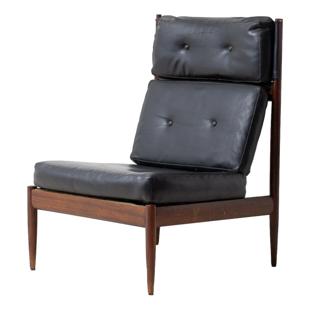 Slender Lounge Chair in Teak, Belgium, 1960s For Sale