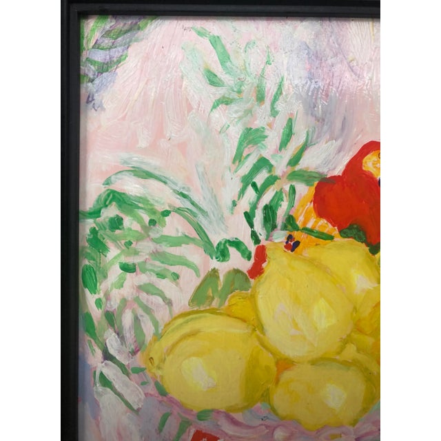 Compote Lemons and Parrot Still Life Oil Painting For Sale In Charleston - Image 6 of 13