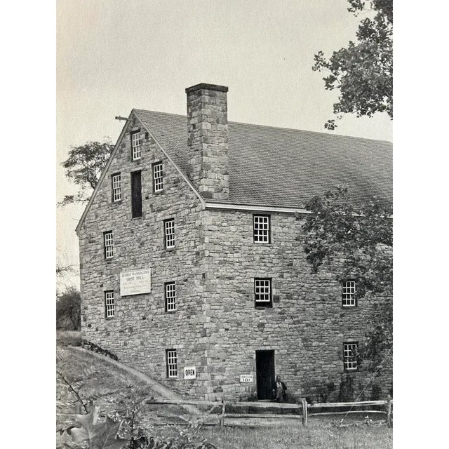 Rare George Washington's Gristmill – Original Vintage Black & White Photograph c.1930s Colonial Revival Era For Sale - Image 4 of 11