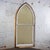 Wood Early to Mid-20th Century Gothic Style Rustic Wood Window With Amber Dimpled Glass For Sale - Image 7 of 12