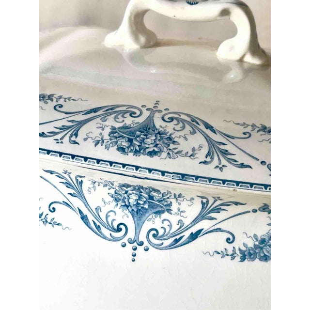 Large Belgian Louis XVI Terre de Fer Soup Bowl from Boch Frères Keramis, Belgium, 1890s For Sale - Image 11 of 16