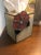 This cream colored Vintage Stained Glass Tissue Box Cover With Burgundy Flower on the top corner will look fabulous on...