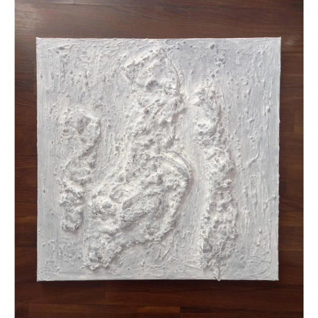 2020s Natural Color Palette Relief Brutalist Oil Painting #3 For Sale - Image 5 of 6