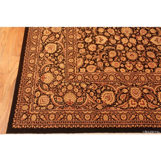 Persian Nazmiyal Collection 1950s Fine Traditional Vintage Persian Silk Qum Luxury Rug For Sale - Image 3 of 8